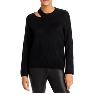 Rails Black Cut Out Crew Neck Sweater
